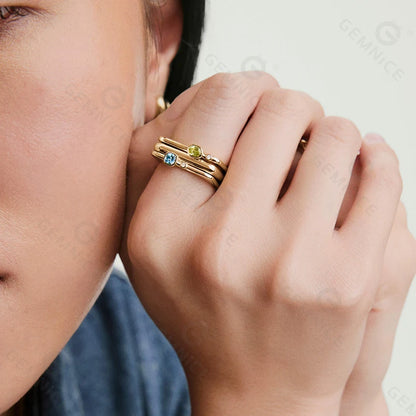 North & Pearl Stacking Birth Month Ring product thumbnail 6