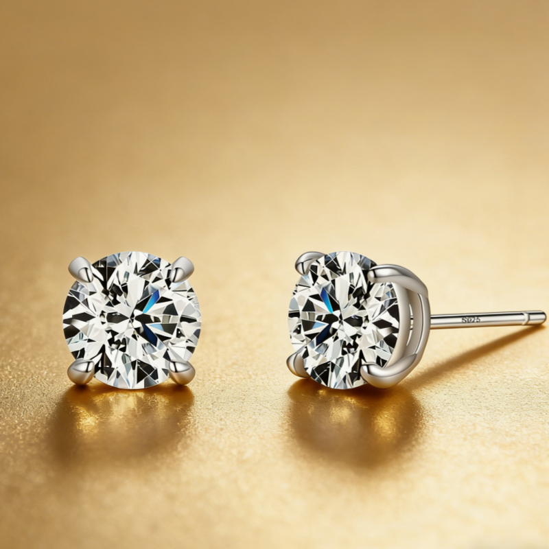 North & Pearl Round CZ Stud Earrings product image
