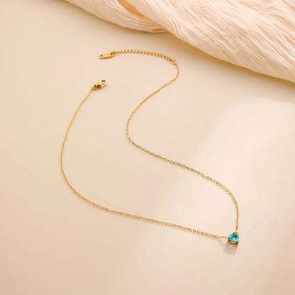 North & Pearl Heart Birthstone Pendant Necklace product thumbnail 3