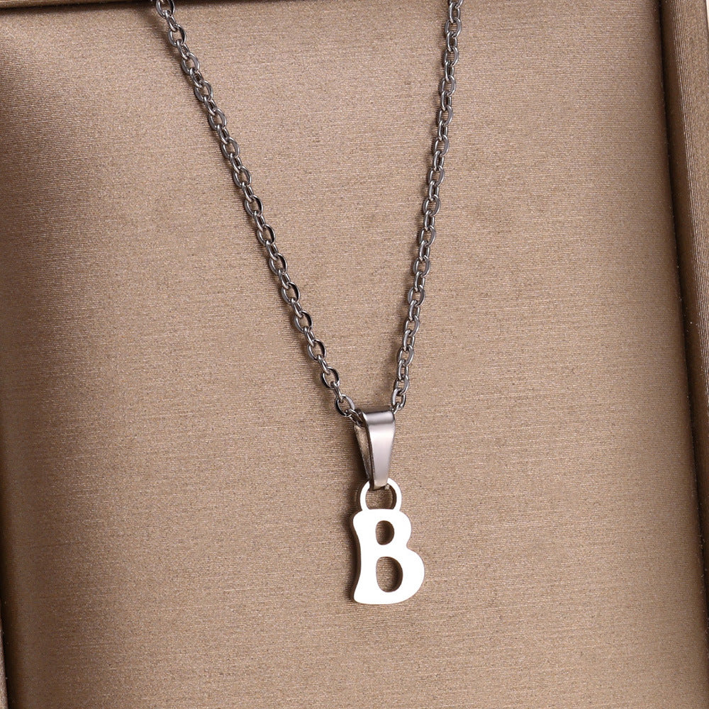 North & Pearl Charm Polished Initial Necklace product image