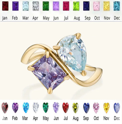 North & Pearl Wave Birthstone Statement Ring product thumbnail 4