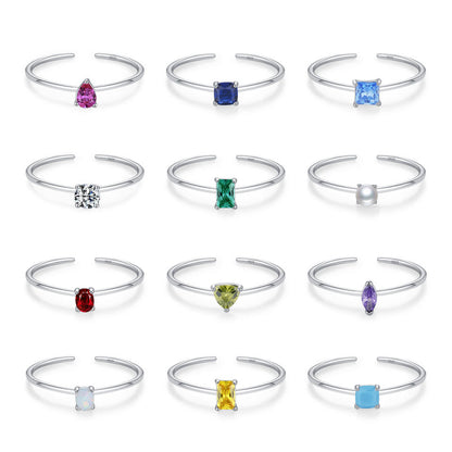 North & Pearl Birthstone Stacking Ring product thumbnail 1