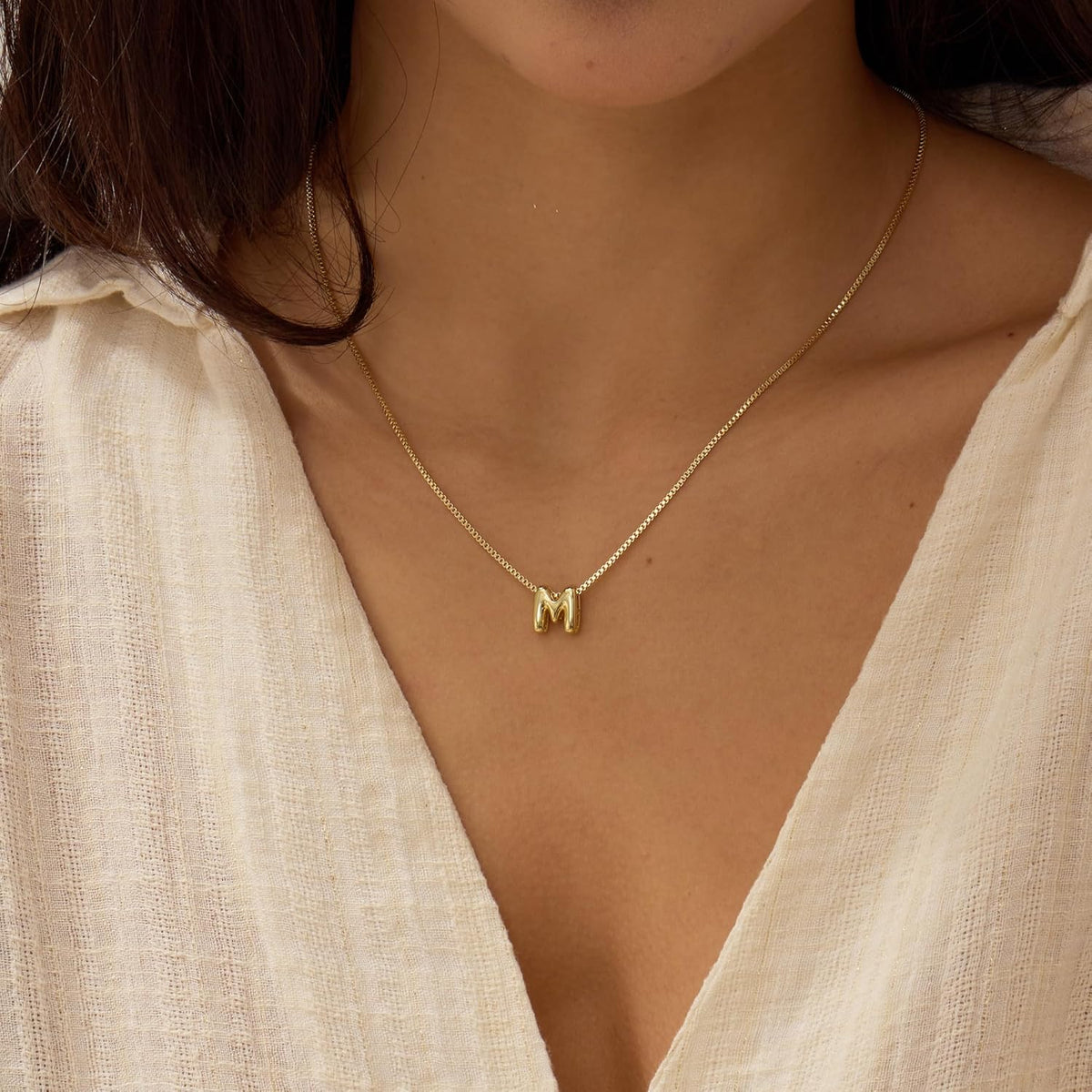 North & Pearl Minimal Initial Pendant Necklace product image 3