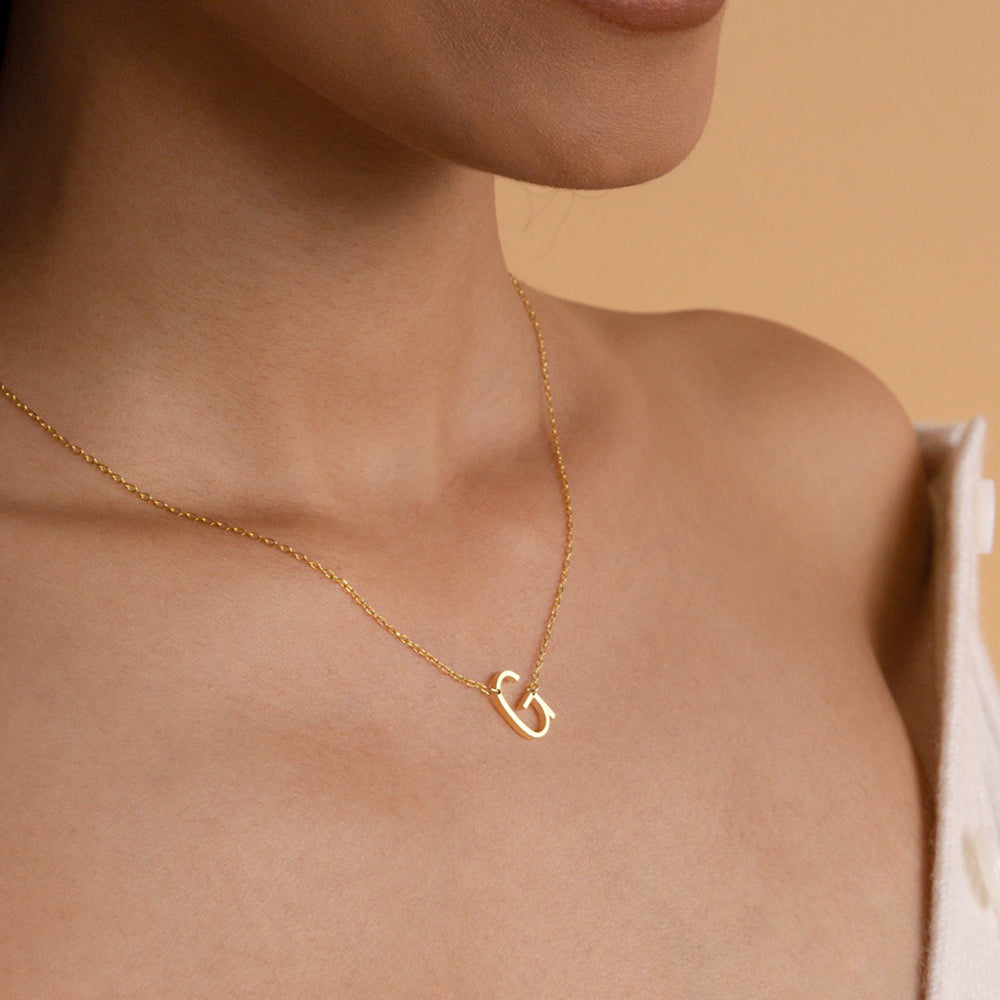 North & Pearl Polished Initial Necklace product image 4