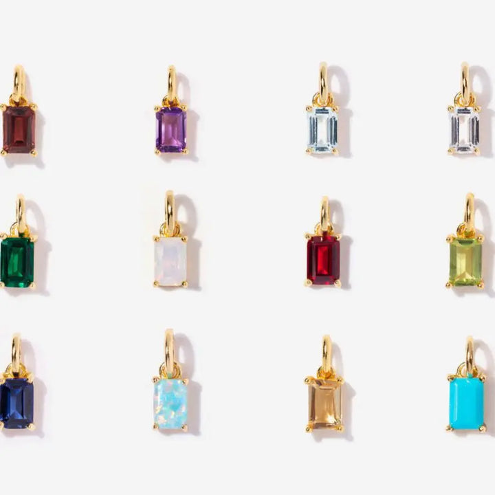 North & Pearl Rectangle Birthstone Pendant Necklace necklace image 1