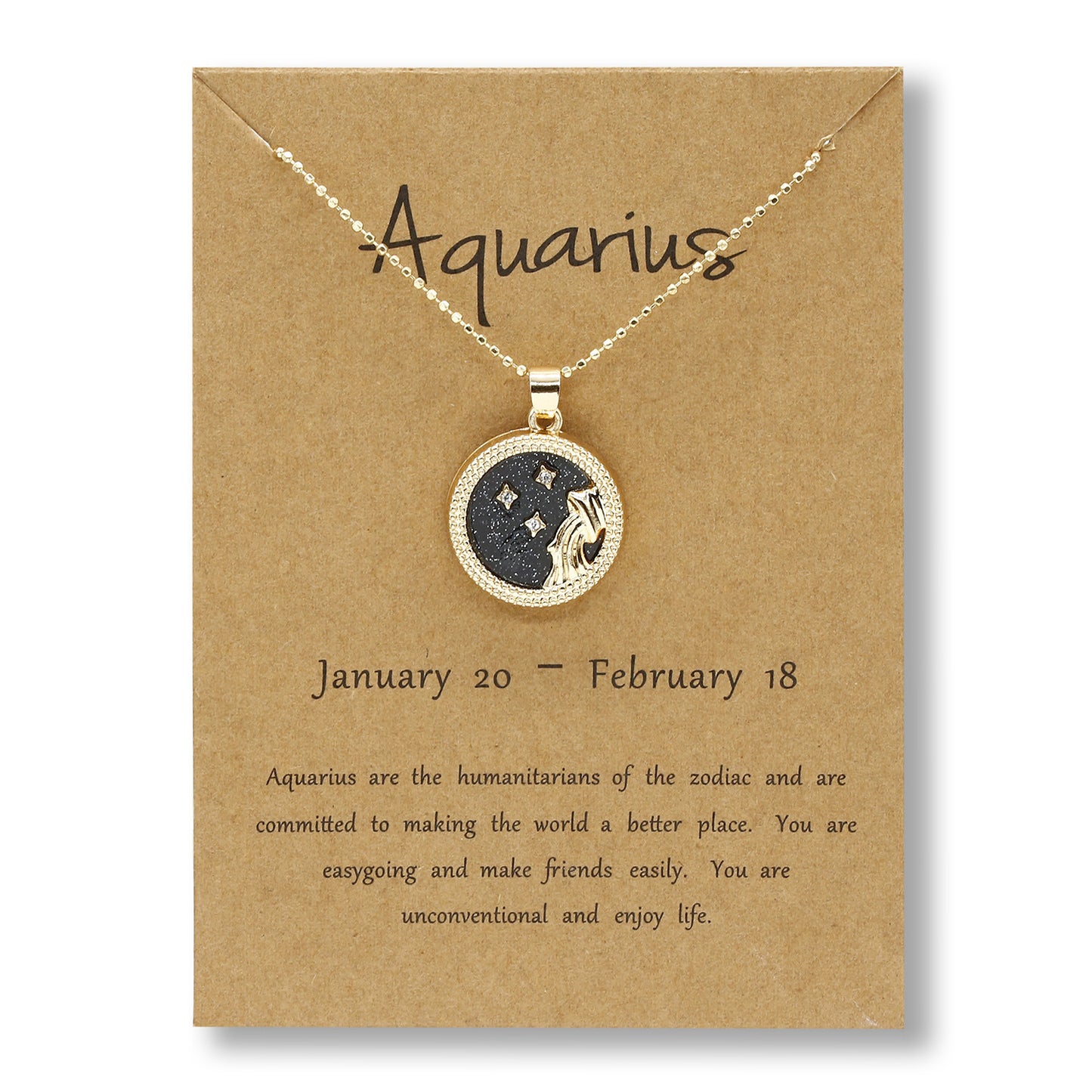 North & Pearl Zodiac Wish Card Necklace product image
