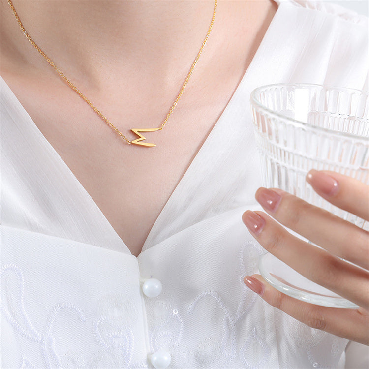 North & Pearl Simple Initial Pendant Necklace product image 4