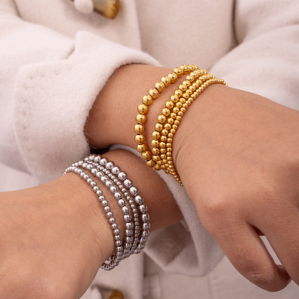 North & Pearl Warm Bead Stretch Bracelet product image 3