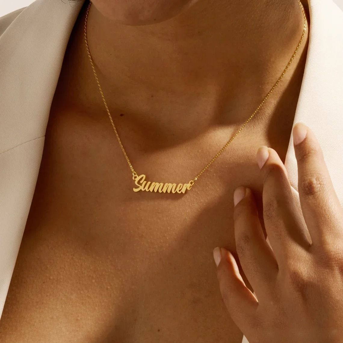 North & Pearl Polished Name Necklace product image 4