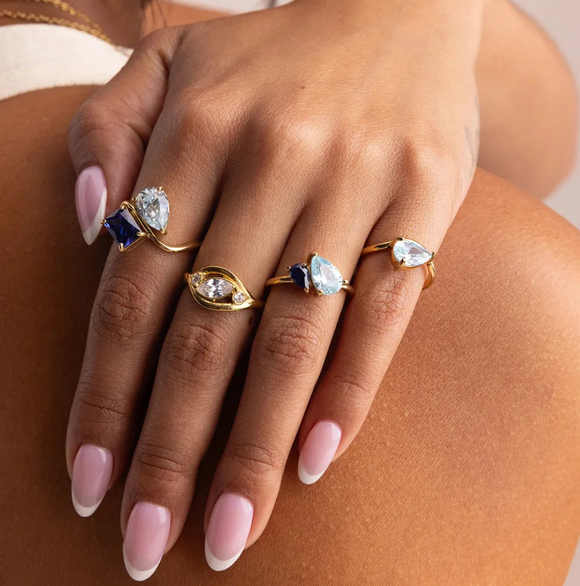 North & Pearl Wave Birthstone Statement Ring product image 6