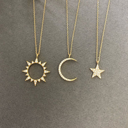 North & Pearl Sun Moon Star Layered Necklace Set product thumbnail 2
