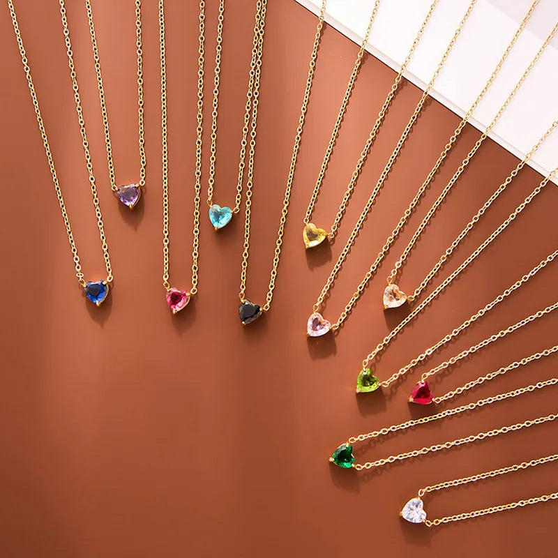 North & Pearl Heart Birthstone Pendant Necklace product image
