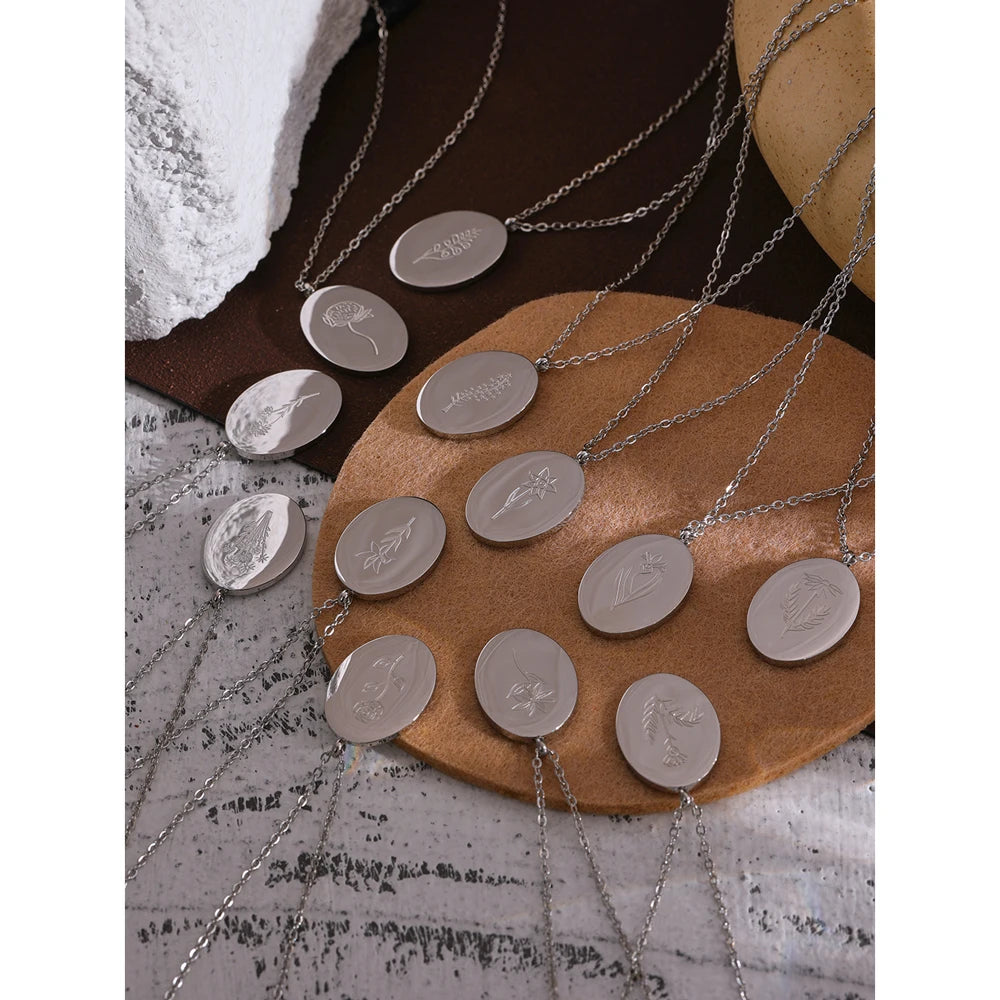 North & Pearl Birth Flower Pendant Necklace product image