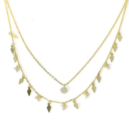 North & Pearl Double Layer Charm Necklace product thumbnail 1