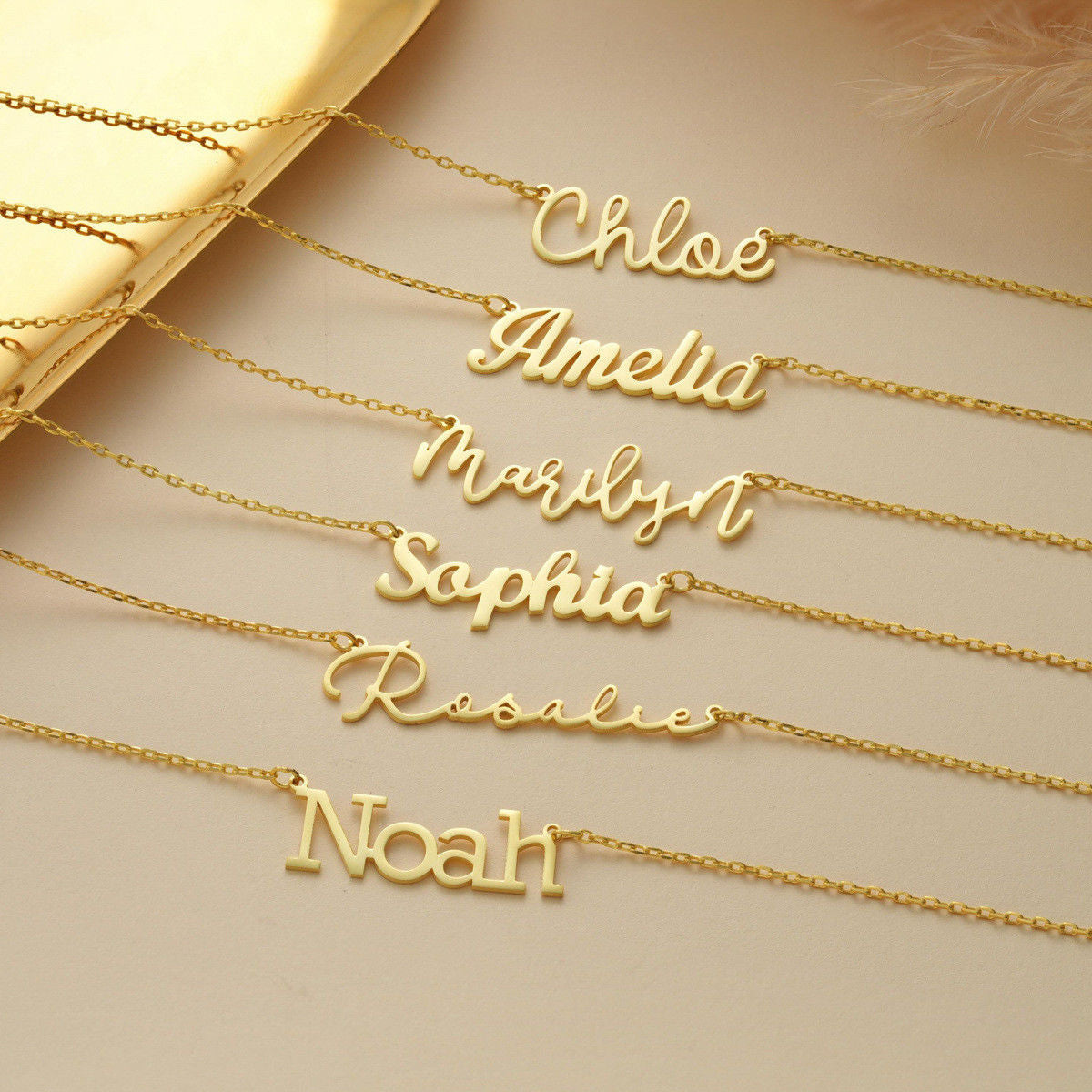 North & Pearl Polished Name Necklace product image 3