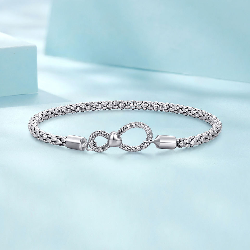 North & Pearl Infinity Clasp Mesh Bracelet product image