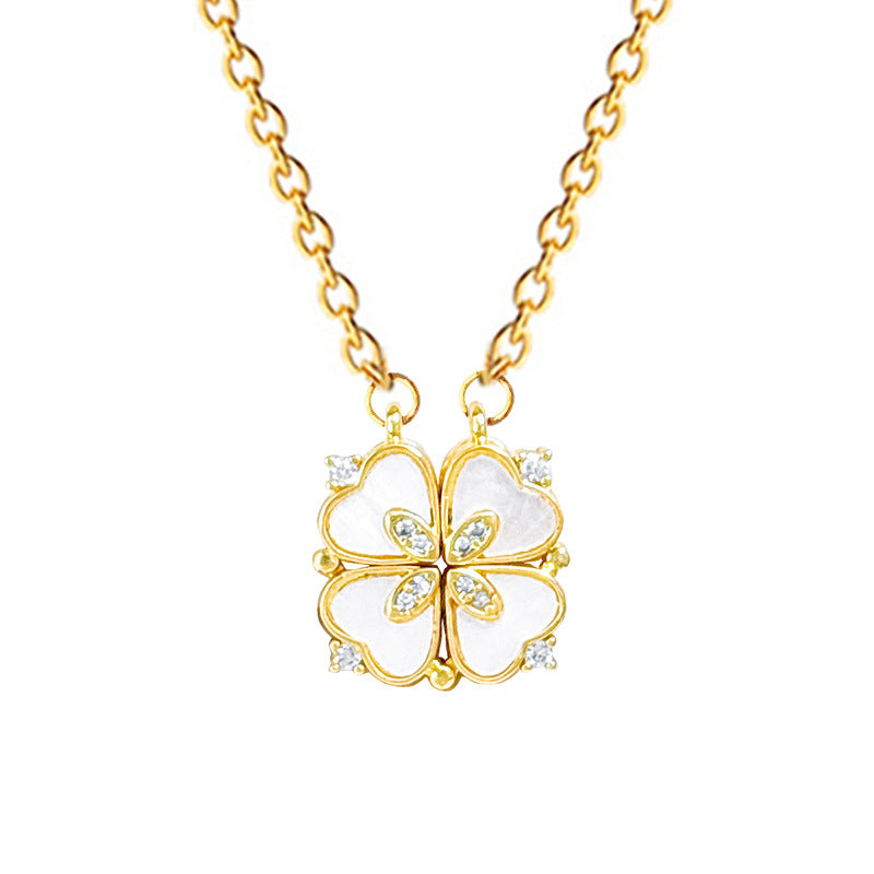 North & Pearl Heart Charm Necklace product image