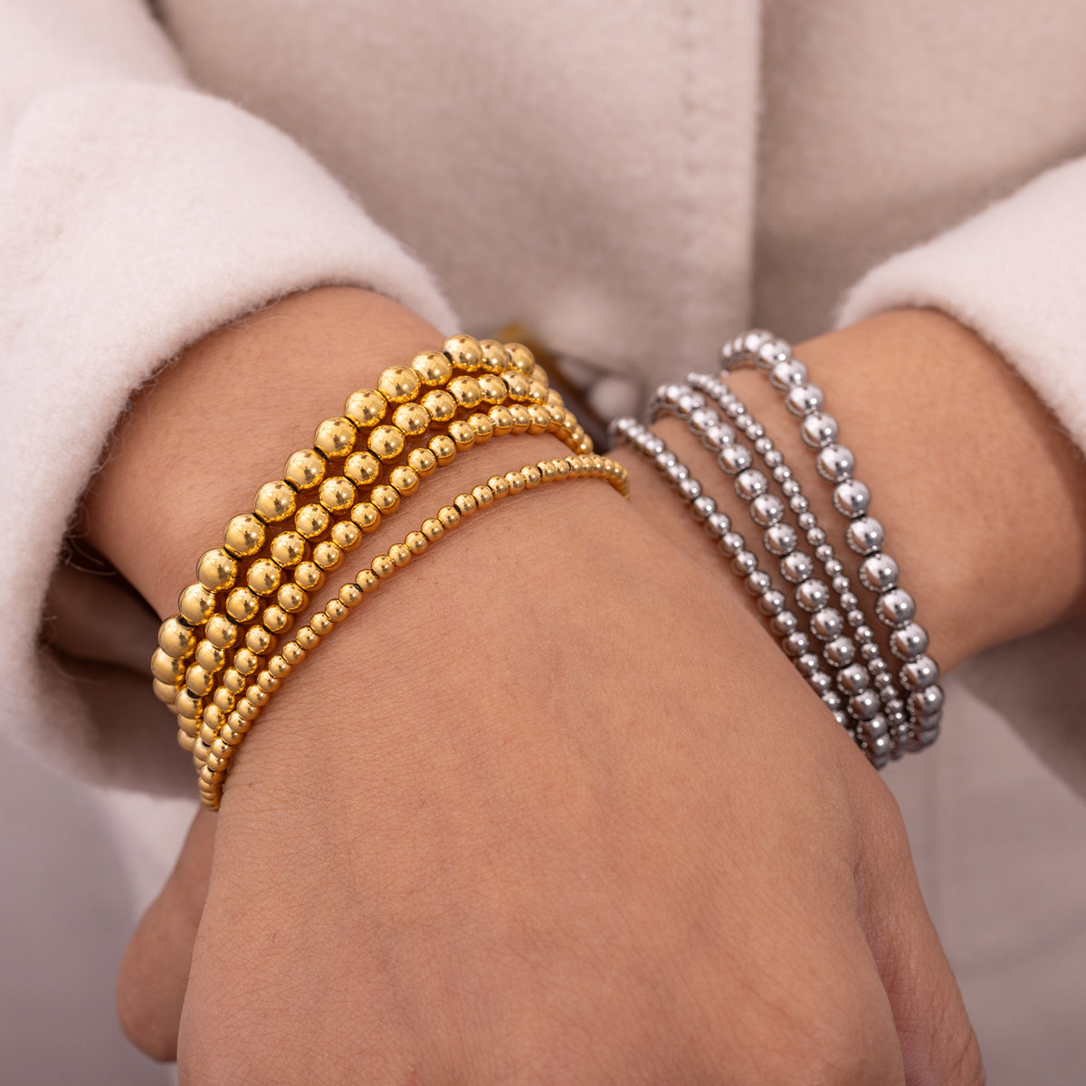 North & Pearl Warm Bead Stretch Bracelet product image 4