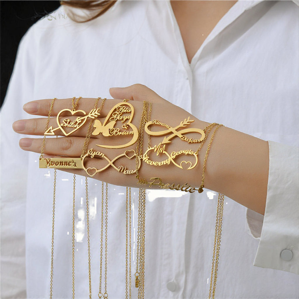 North & Pearl Dainty Letter Tag Necklace product image