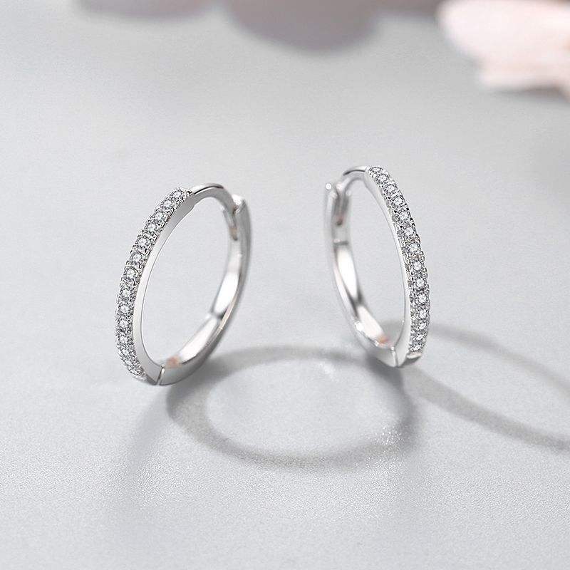 North & Pearl CZ Pave Hoop Earrings product image