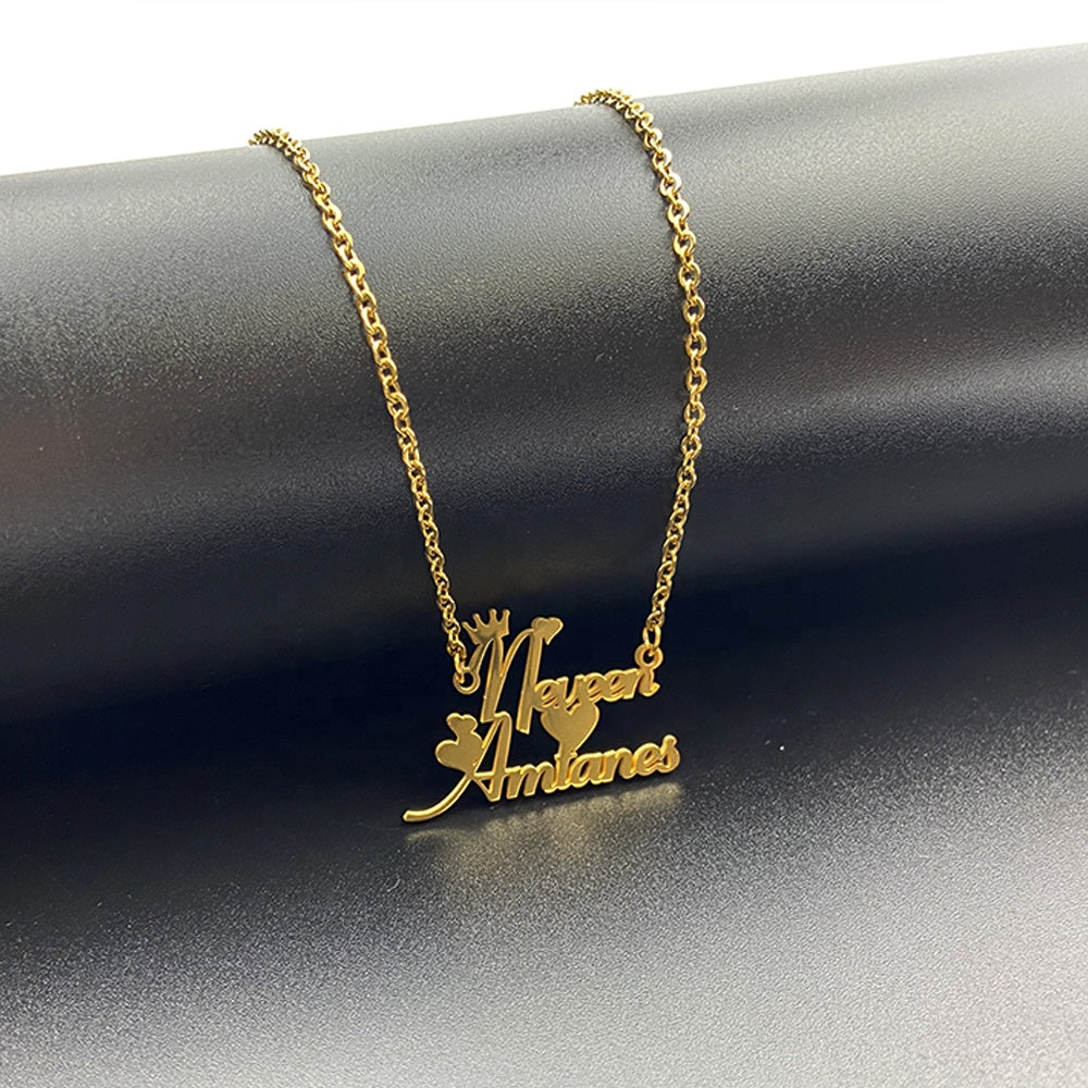 North & Pearl Polished Script Pendant Necklace product image 1