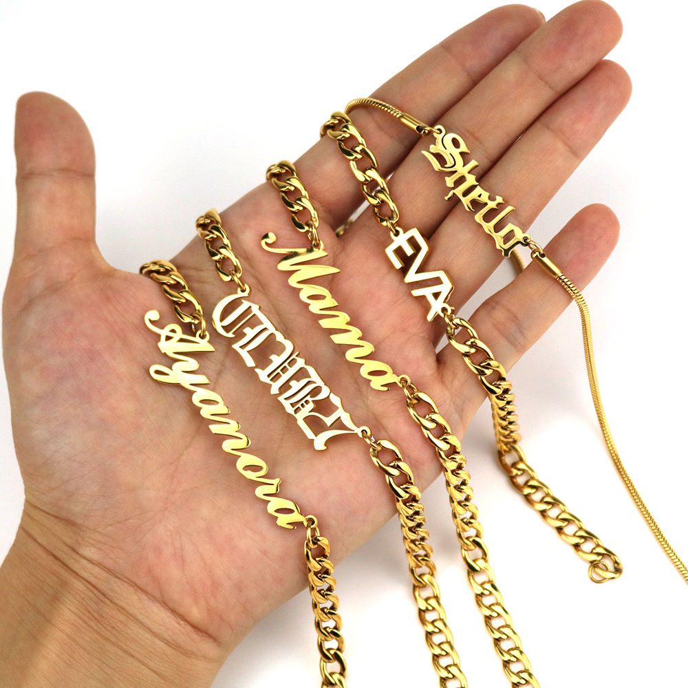 North & Pearl Charm Nameplate Necklace product image 3