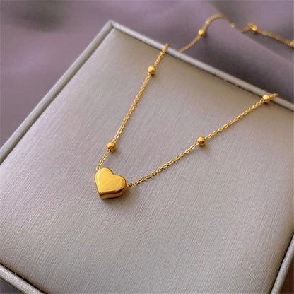 North & Pearl Beaded Heart Clavicle Necklace product thumbnail 2