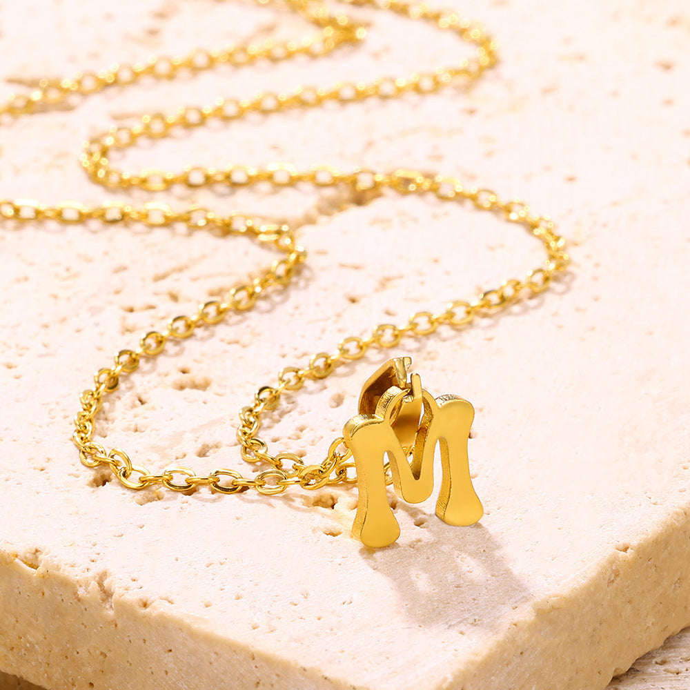 North & Pearl Charm Polished Initial Necklace product image 4
