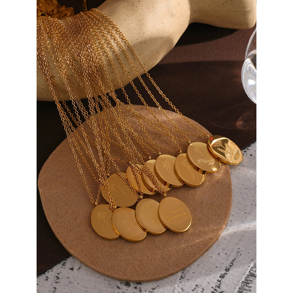 North & Pearl Birth Flower Pendant Necklace product image