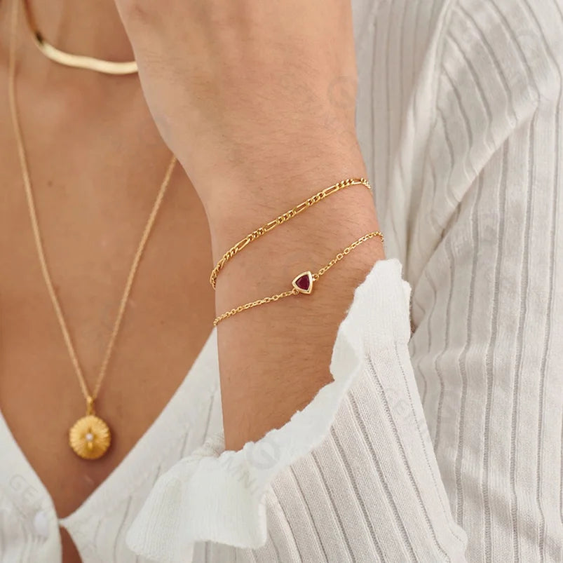 North & Pearl Trillion Birthstone Bracelet product image 3