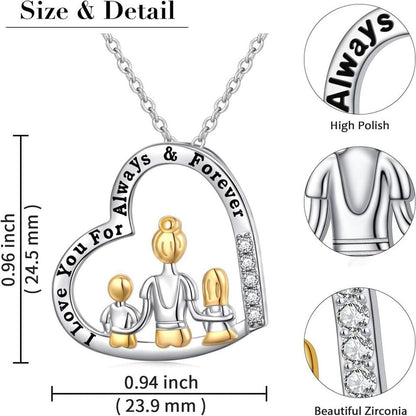 North & Pearl Mother & Children Heart Necklace product thumbnail 2