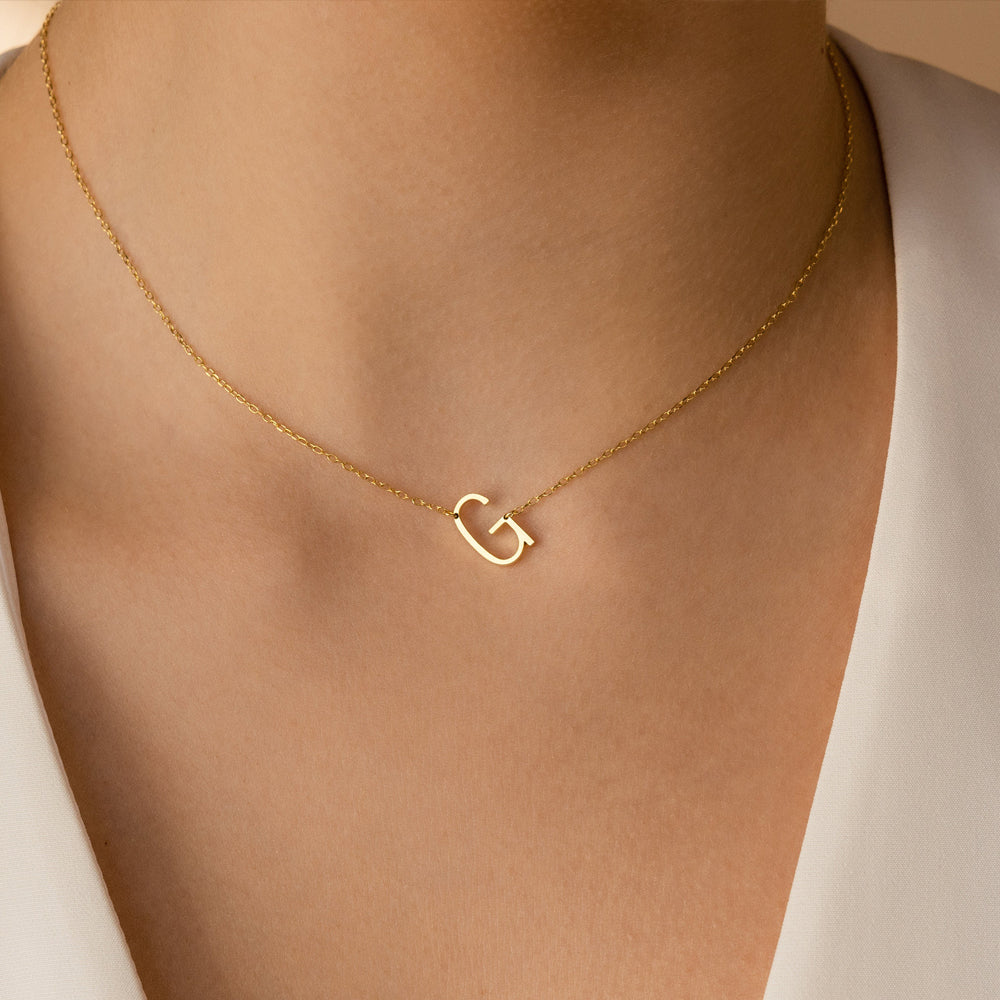 North & Pearl Polished Initial Necklace product image 2
