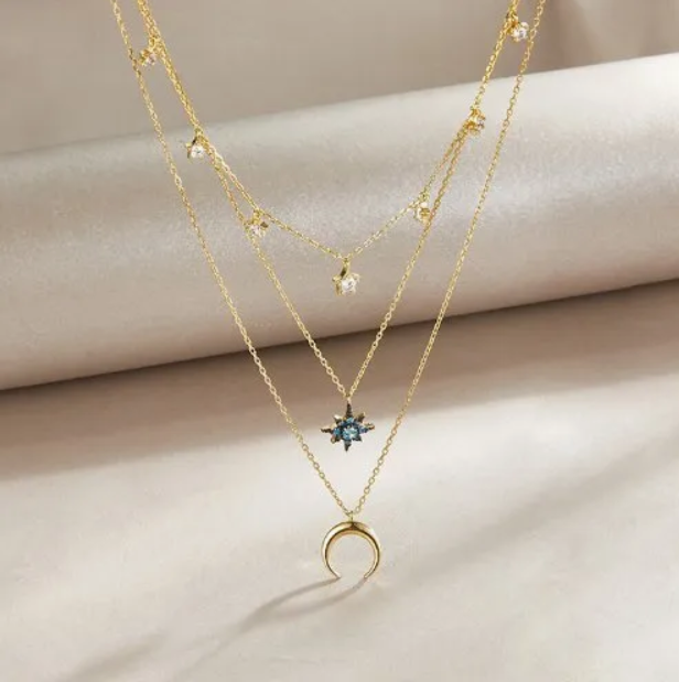 North & Pearl Celestial Triple Layer Necklace product image 2