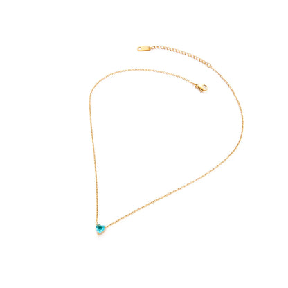 North & Pearl Heart Birthstone Pendant Necklace product thumbnail 5