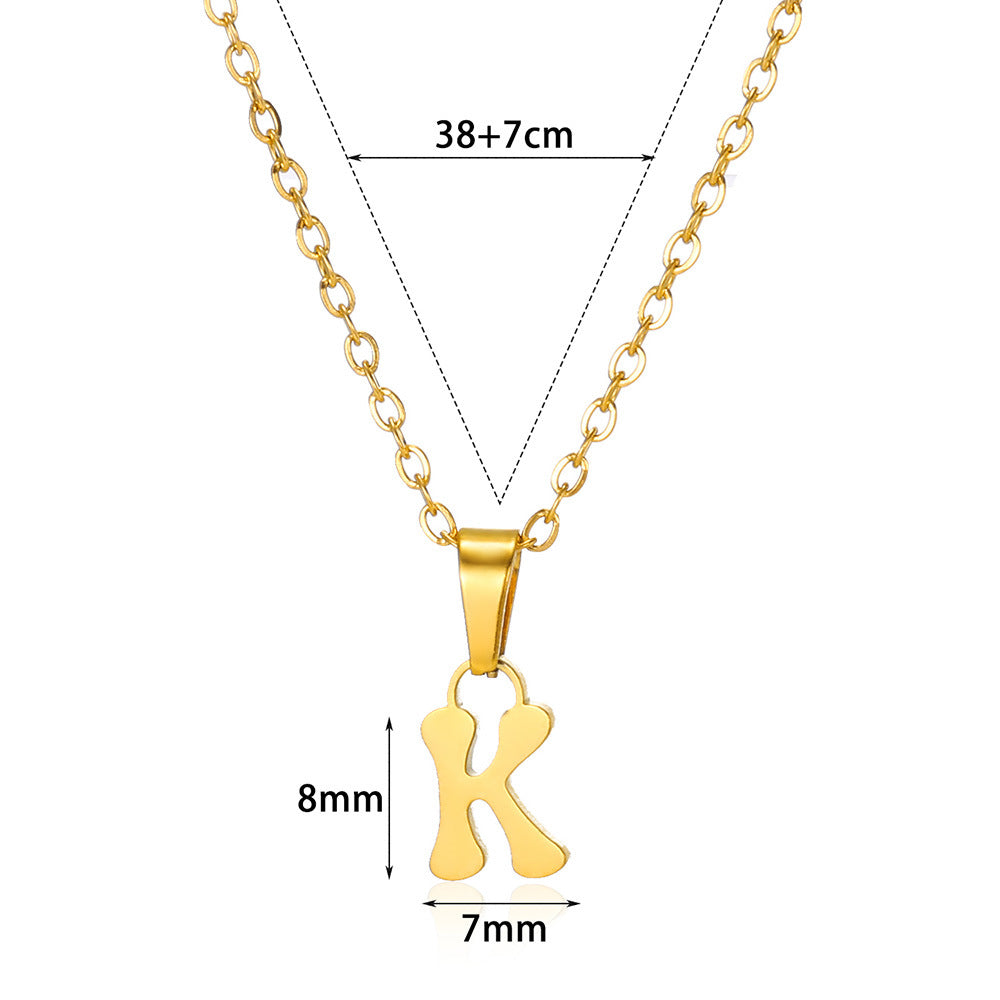 North & Pearl Charm Polished Initial Necklace product image