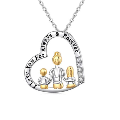 North & Pearl Mother & Children Heart Necklace product thumbnail 1