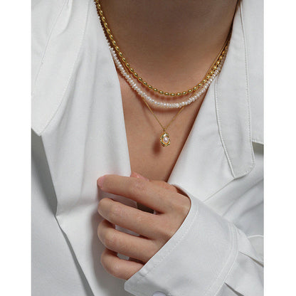 North & Pearl Organic Pearl Pendant Necklace product thumbnail 3