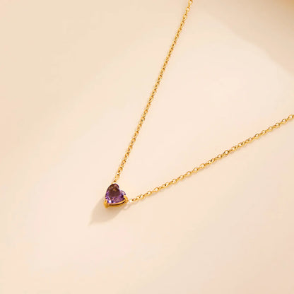 North & Pearl Heart Birthstone Pendant Necklace product thumbnail 4