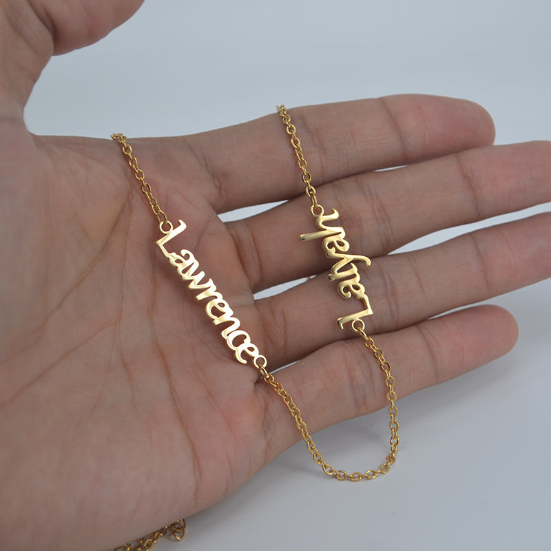 North & Pearl Nameplate Charm Necklace product image
