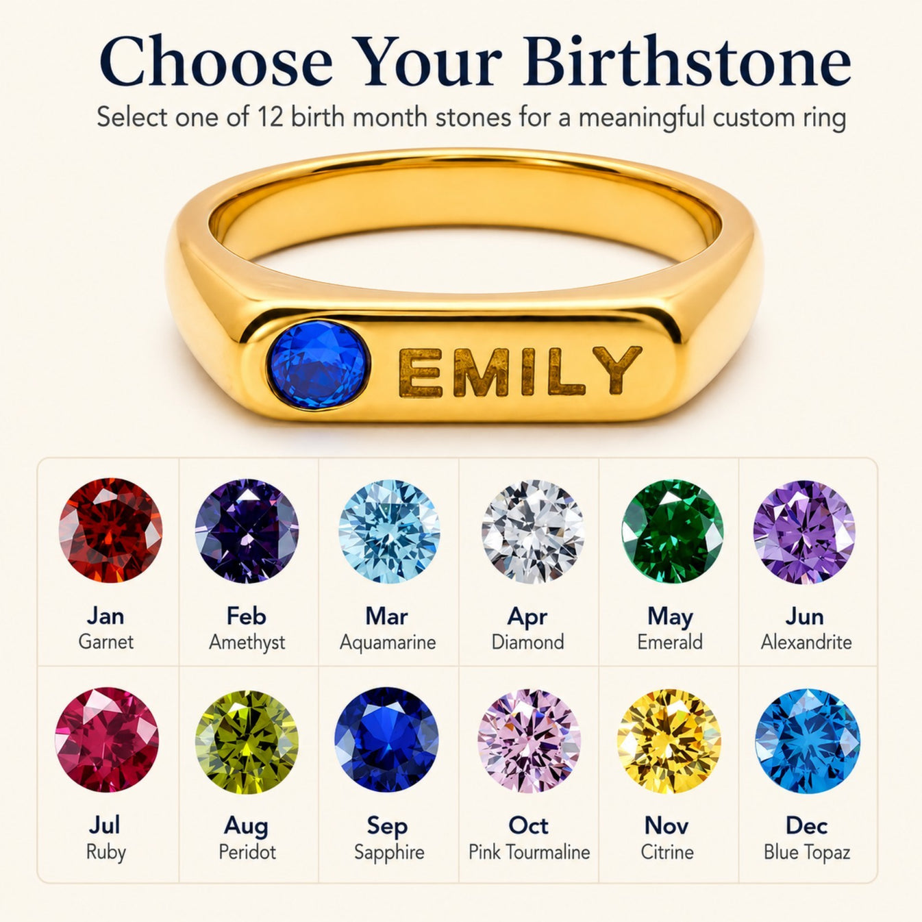 North & Pearl Birth Month Accent Ring product image 2