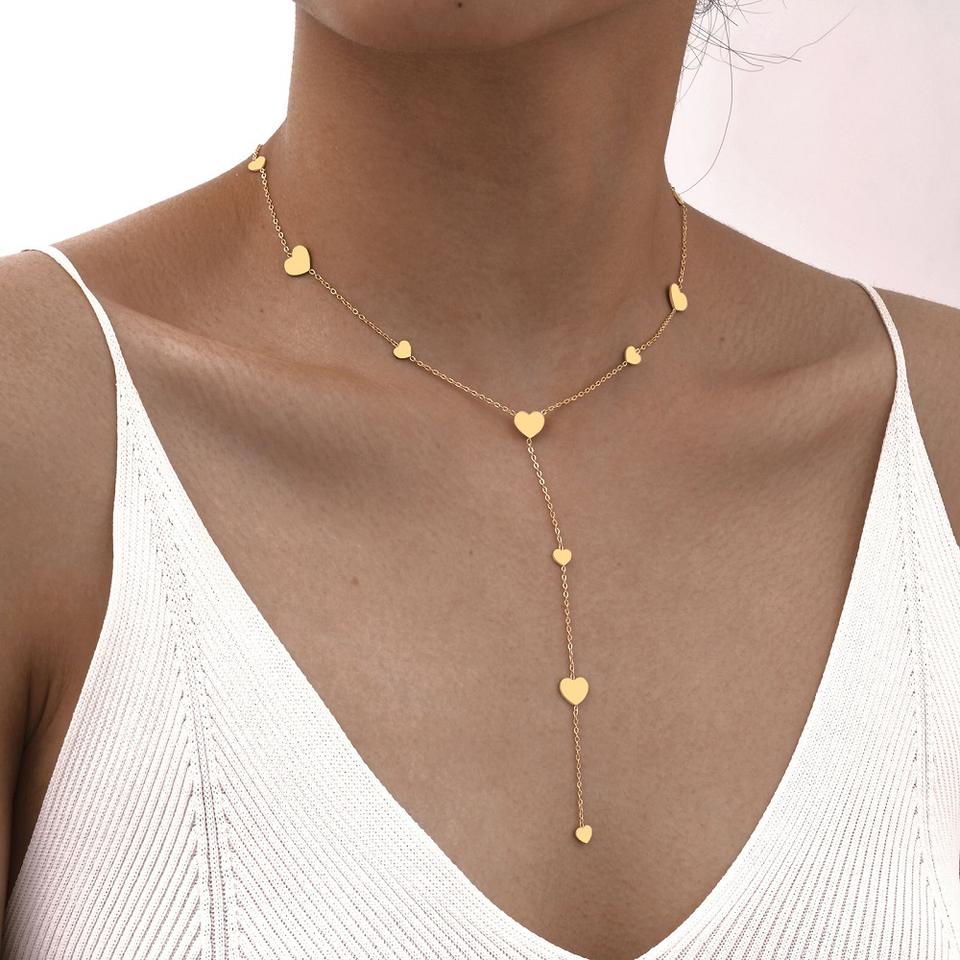 North & Pearl Heart Station Y Necklace product image 1