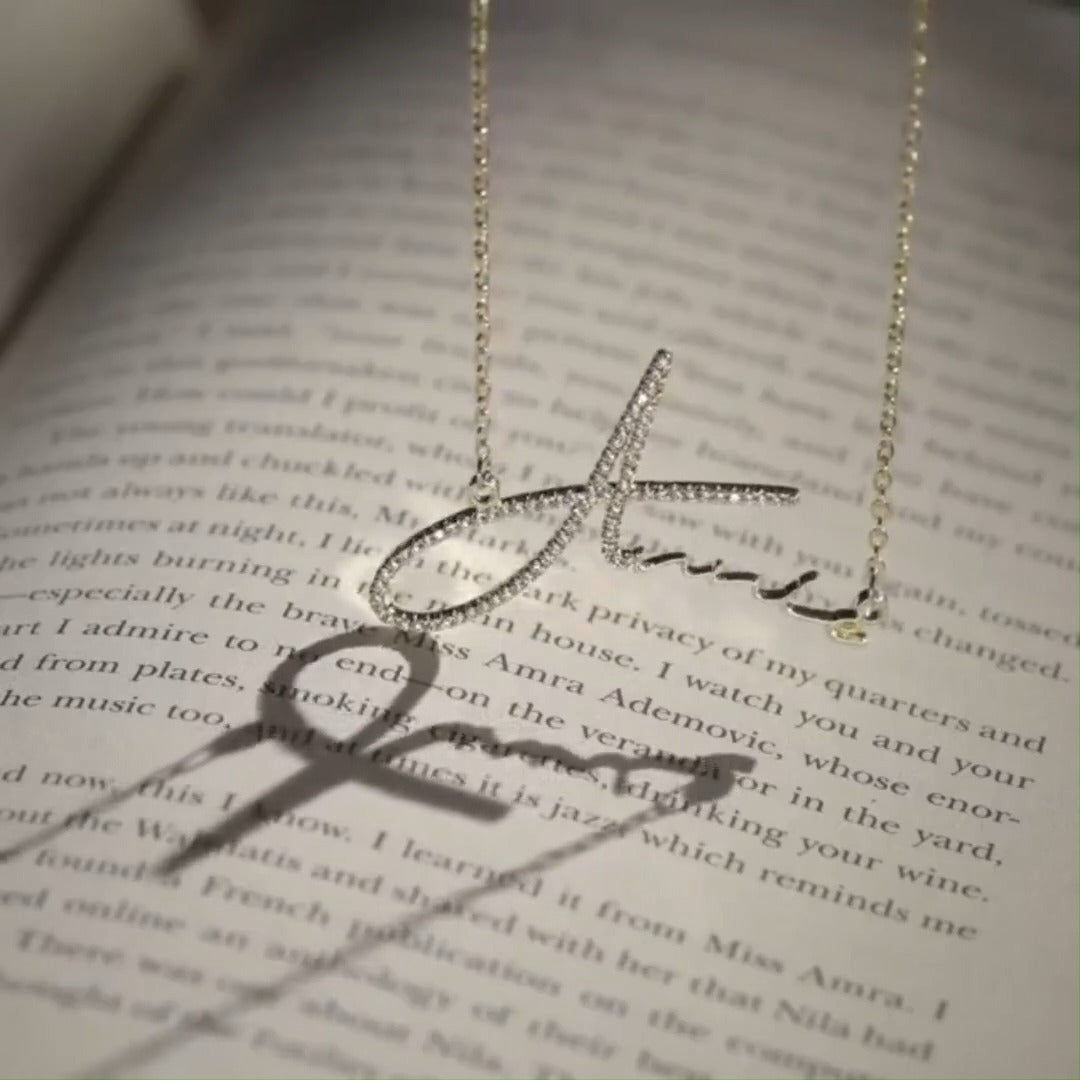 North & Pearl Refined Script Name Necklace product image 5
