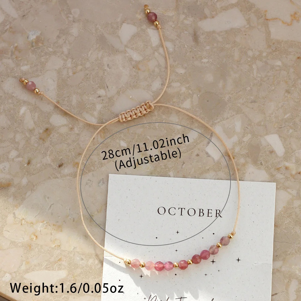 North & Pearl Dainty Birthstone Bead Bracelet product image