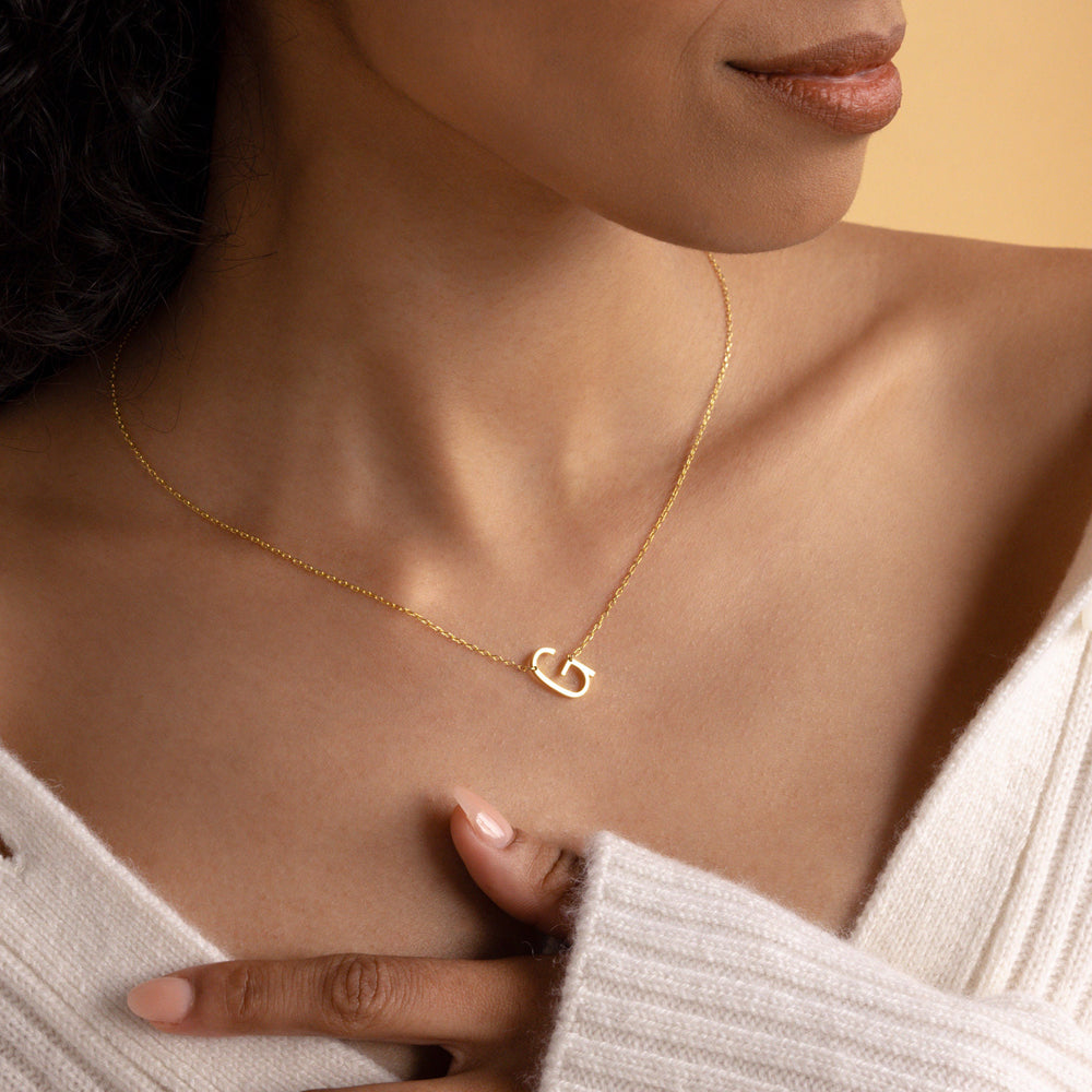 North & Pearl Polished Initial Necklace product image 3