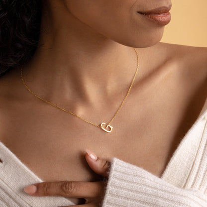 North & Pearl Polished Initial Necklace product thumbnail 3