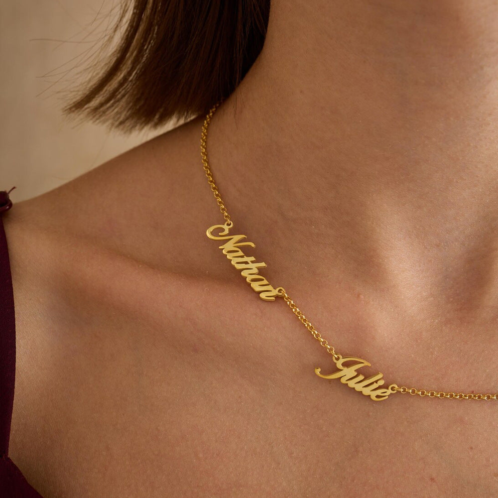 North & Pearl Layering Polished Initial Necklace product image 5