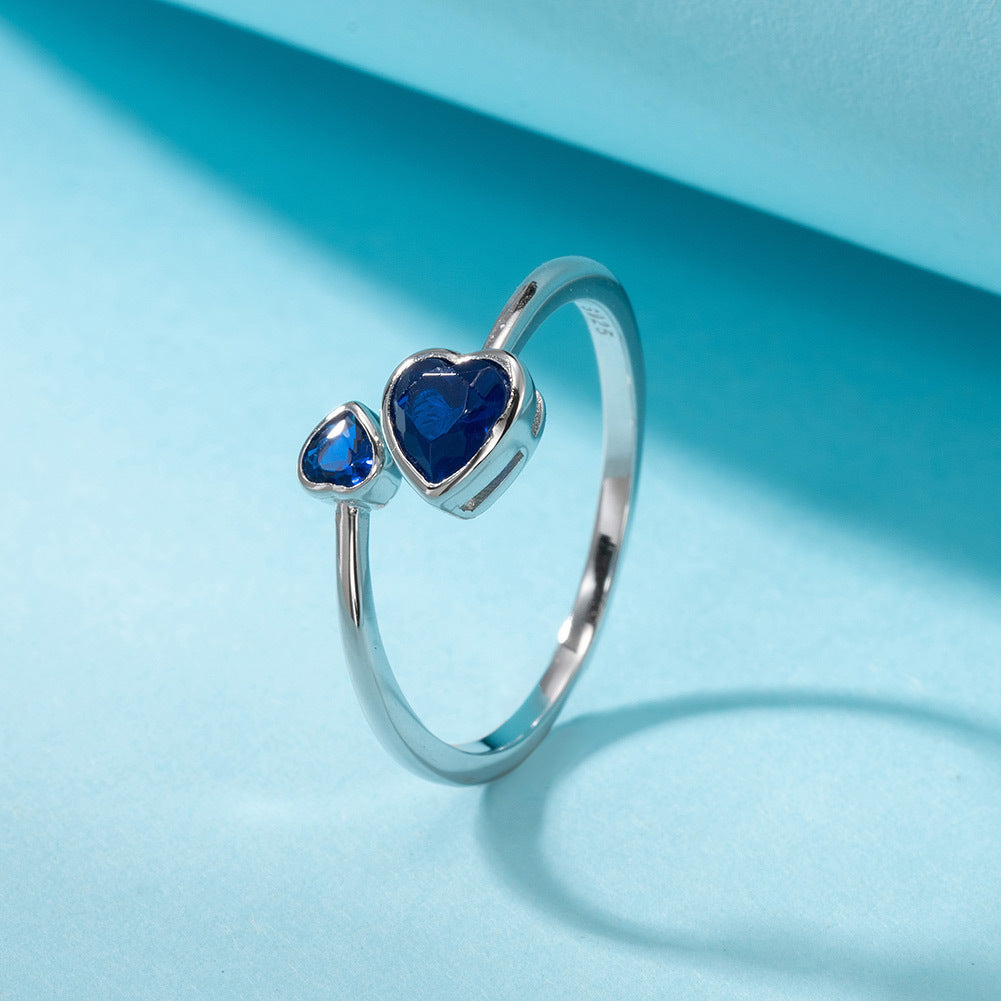 North & Pearl Double Heart Birth Month Ring product image 6
