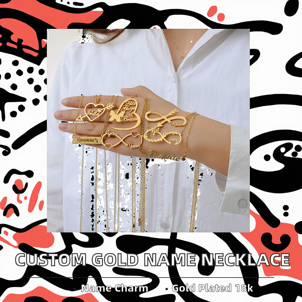 North & Pearl Dainty Letter Tag Necklace product image 2