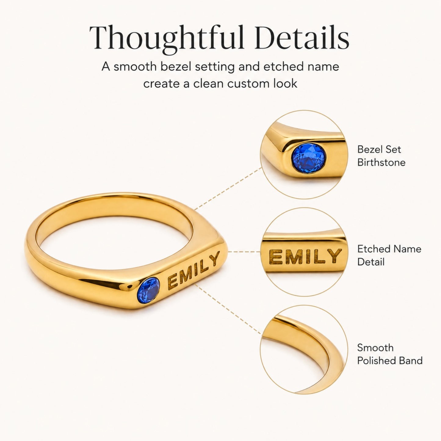 North & Pearl Birth Month Accent Ring product image