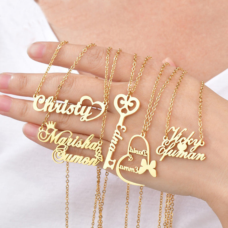 North & Pearl Floating Nameplate Necklace product image 1